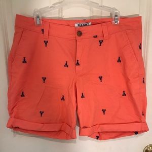 Old navy orange lobster shorts size 12